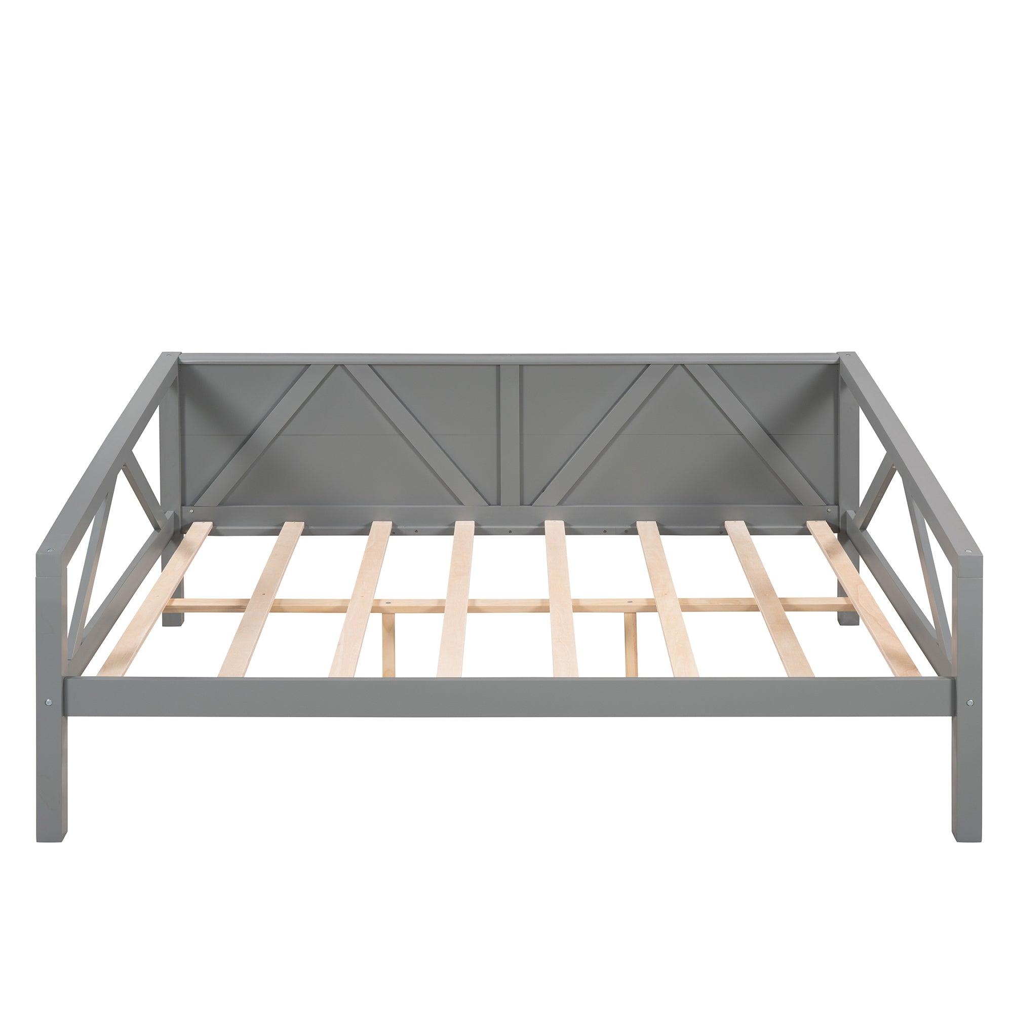 Full Size Daybed, Wood Slat Support, Gray