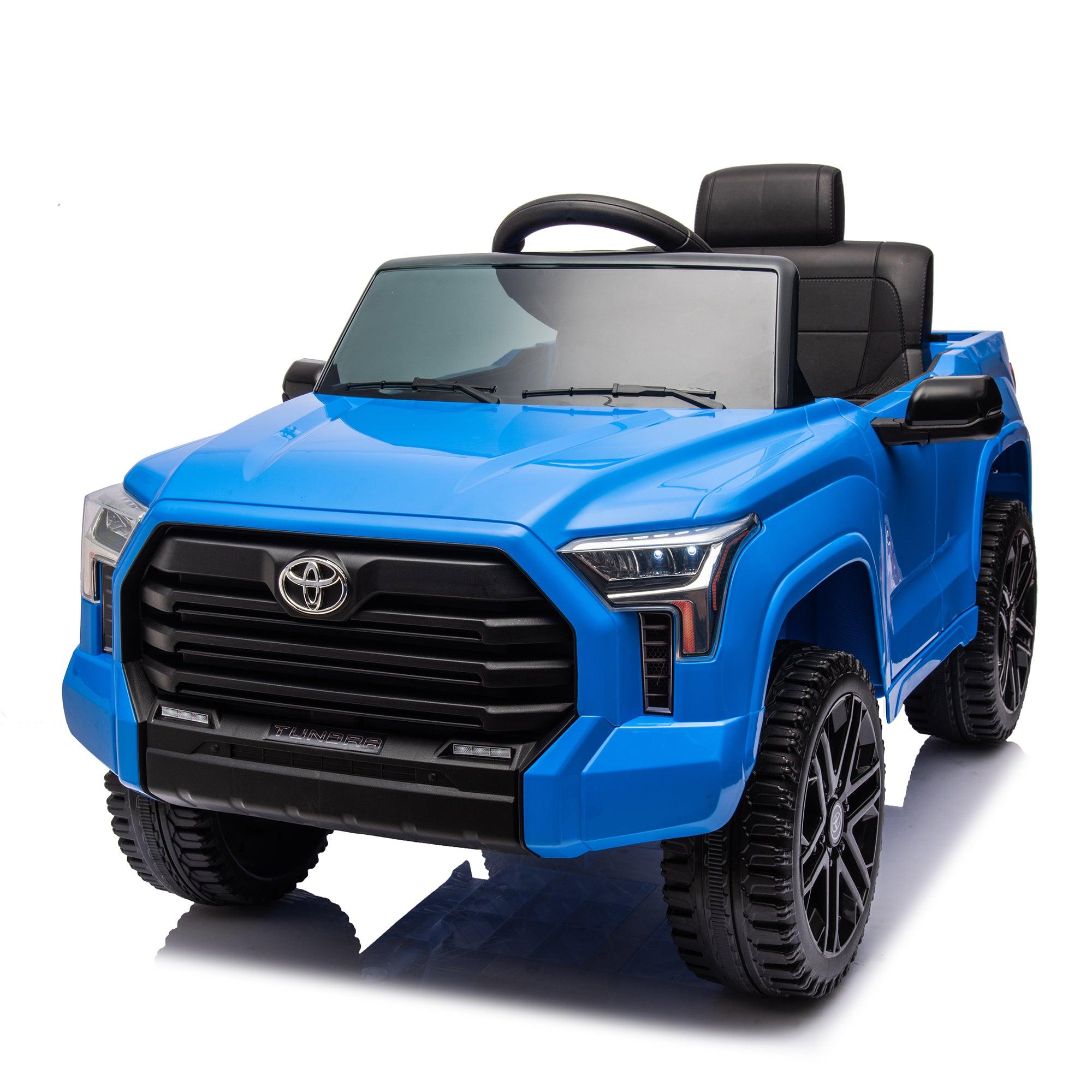 🆓🚛 Officially Licensed Toyota Tundra Pickup, Electric Pickup Car Ride On for Kid, 12V Electric Ride On Toy, 2.4G W/Parents Remote Control, Electric Car for Kids, Three Speed Adjustable, Power Display