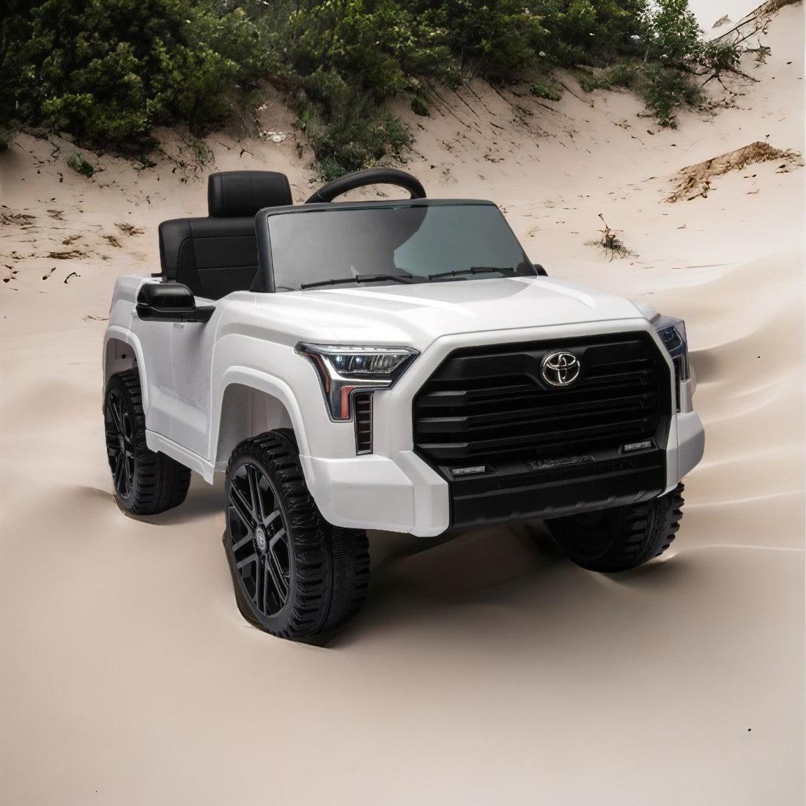 🆓🚛 Officially Licensed Toyota Tundra Pickup, Electric Pickup Car Ride On for Kid, 12V Electric Ride On Toy, 2.4G W/Parents Remote Control, Electric Car for Kids, Three Speed Adjustable, Power Display