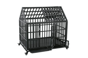 Heavy Duty Dog Cage  Pet Crate With Roof