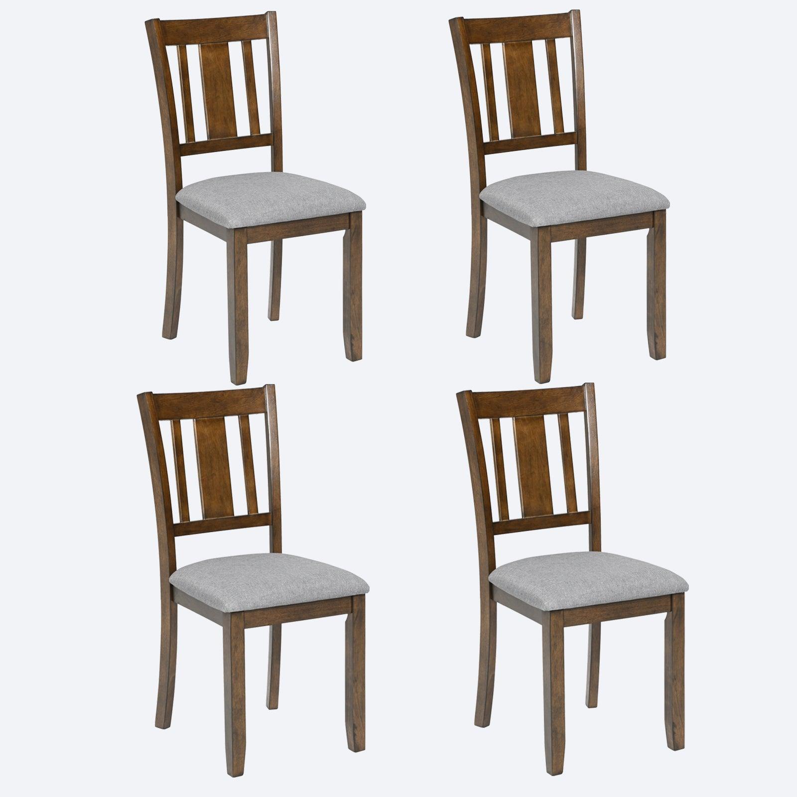 🆓🚛 Dining Chairs Set for 4, Kitchen Chair With Padded Seat, Side Chair for Dining Room, Walnut
