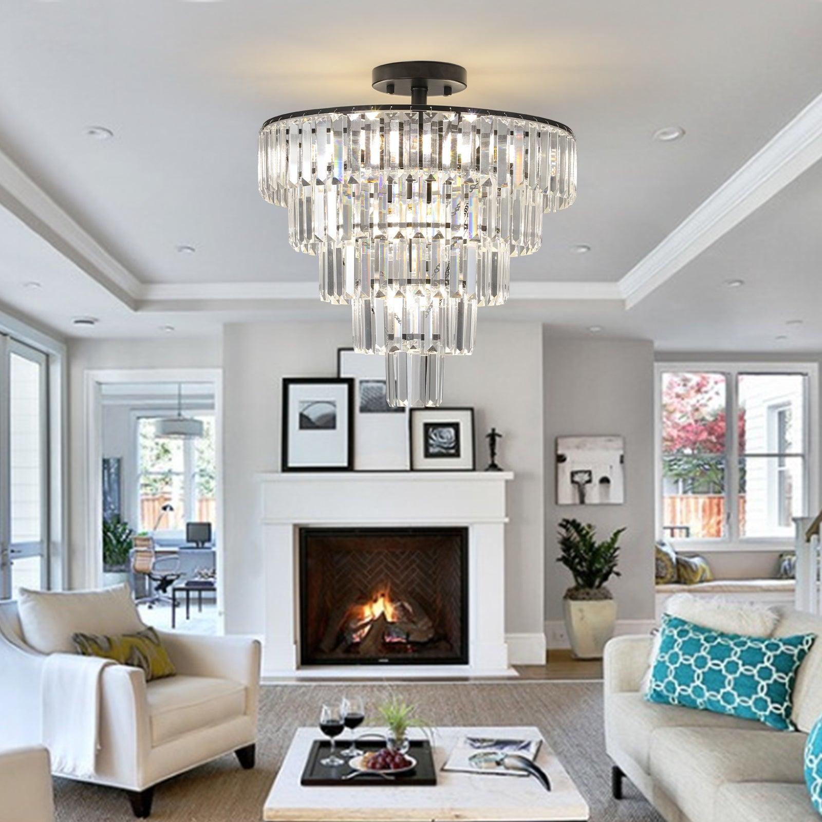 🆓🚛 Large Crystal Chandelier, Modern Style Chandelier, Dining Room, Living Room, Bedroom