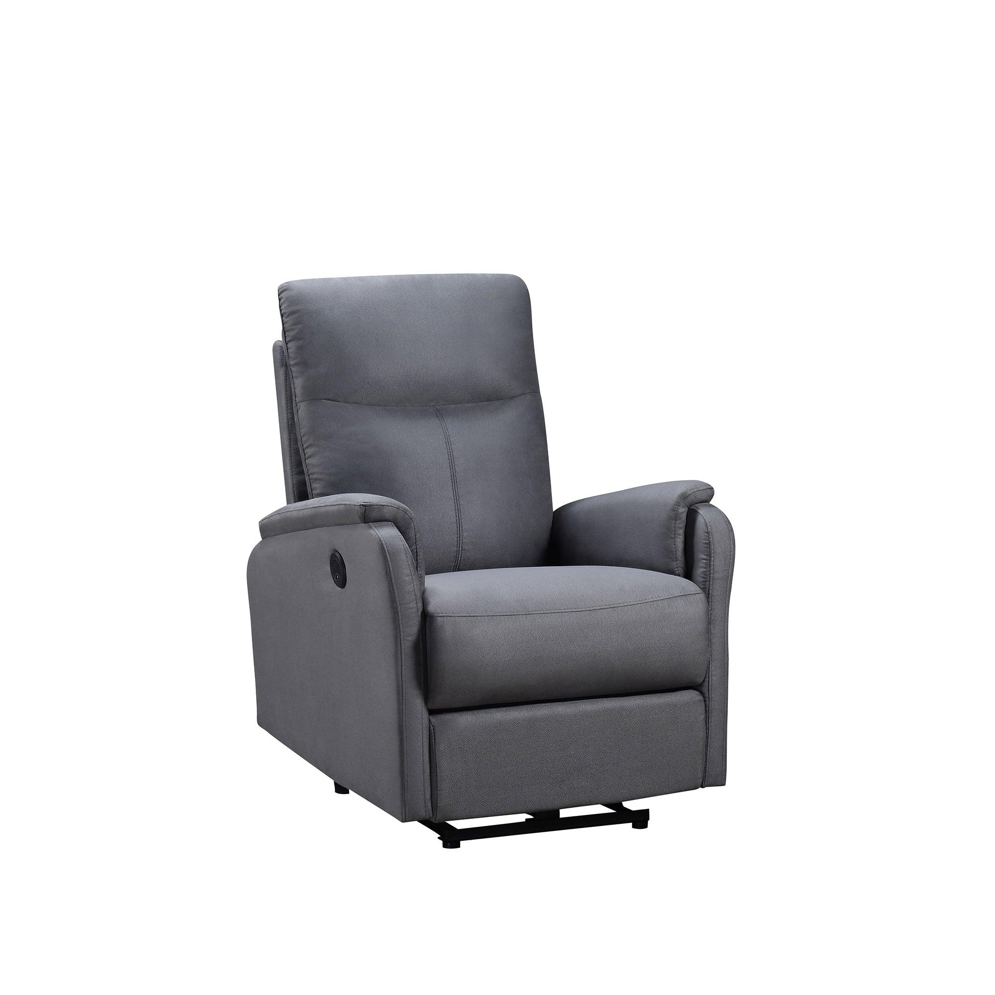 🆓🚛 Power Recliner Chair With Usb Charge Port, Recliner Single Chair for Living Room, Bed Room - Gray