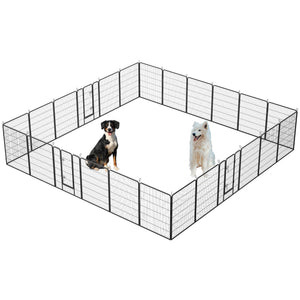 Dog Playpen Foldable 24 Panels Dog Pen 40" Height Pet Enclosure Dog Fence Outdoor With Lockable Door For Large/Medium/Small Dogs, Puppy Playpen, RV, Camping Pet Fence