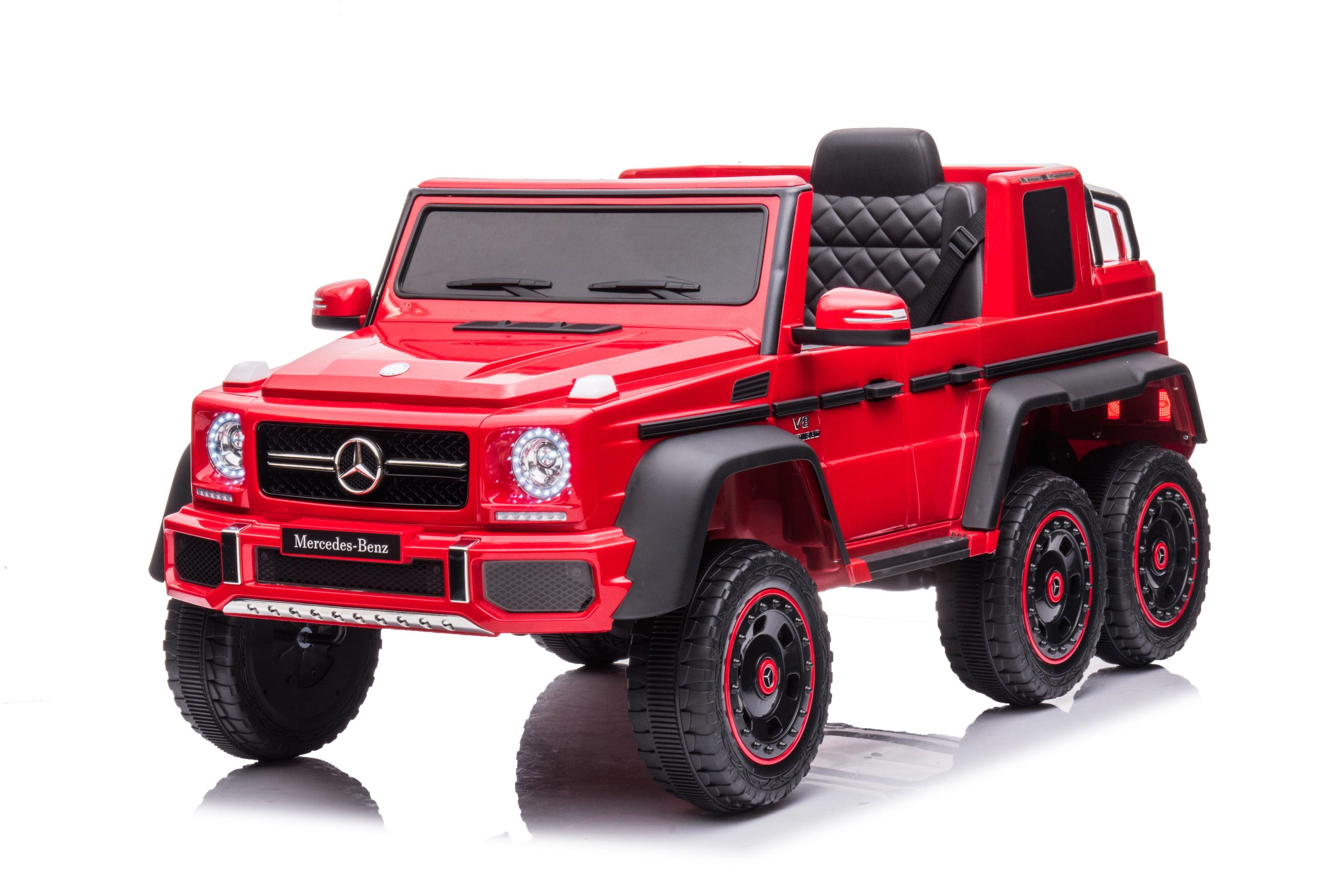 🆓🚛 Kids Ride On Cars, Licensed Mercedes-Benz Electric Car for Kids With 6 Wheel Shock Absorber, 24V7Ah Super Battery Powered Toy With Remote & Leather Seat, 3 Speeds, Music, Horn, Led Lights