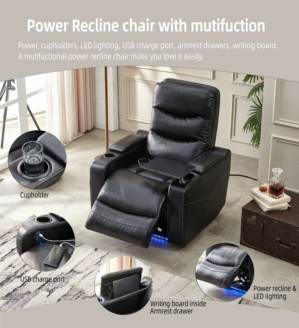 🆓🚛 Power Reclining Chair, Black