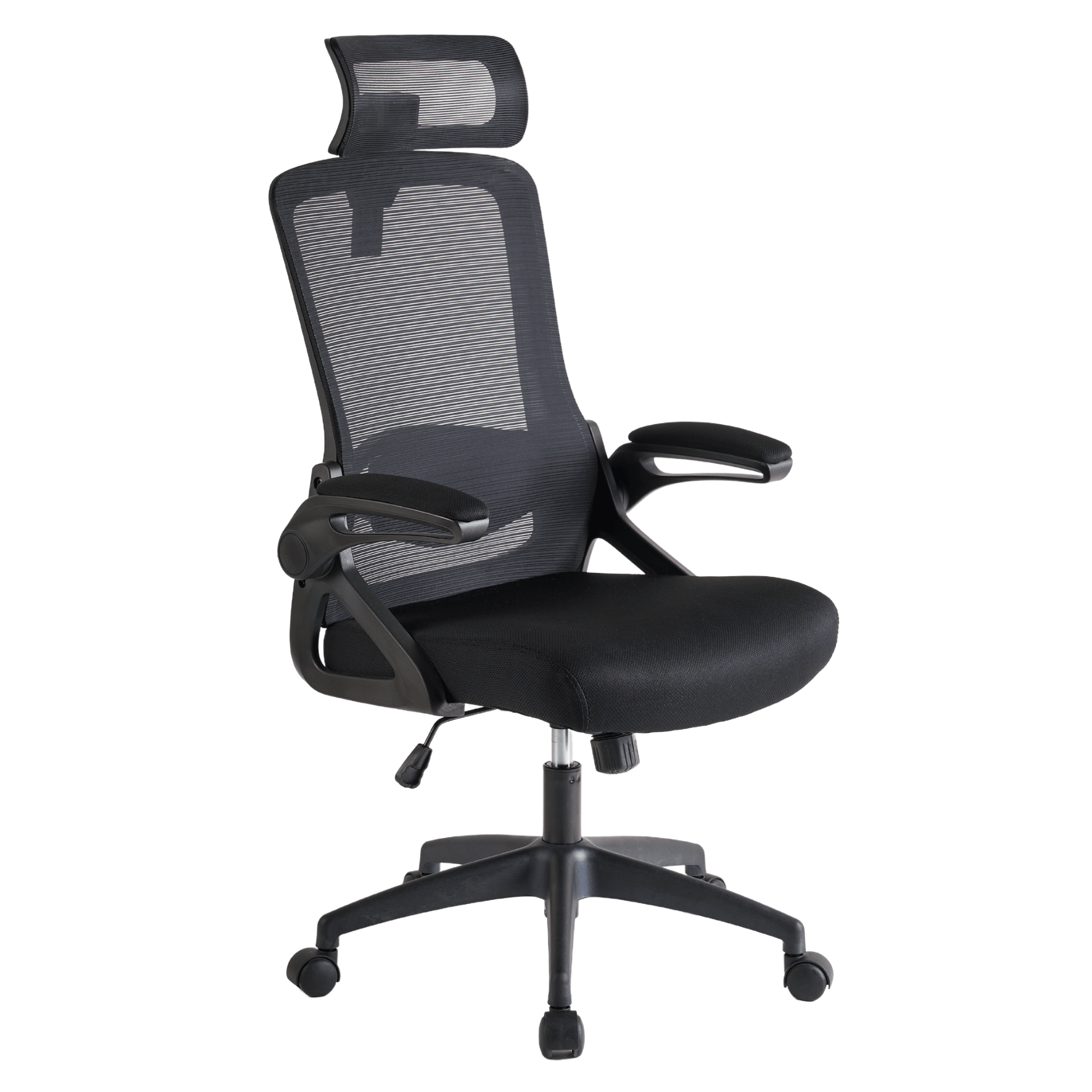 Ergonomic Office Desk Chair, Mesh High Back Computer Chair with Adjustable 3D Headrest & Lumbar Support & Flip-Up Arms Executive/Home/Study/Work Office Desk Chairs with Wheels