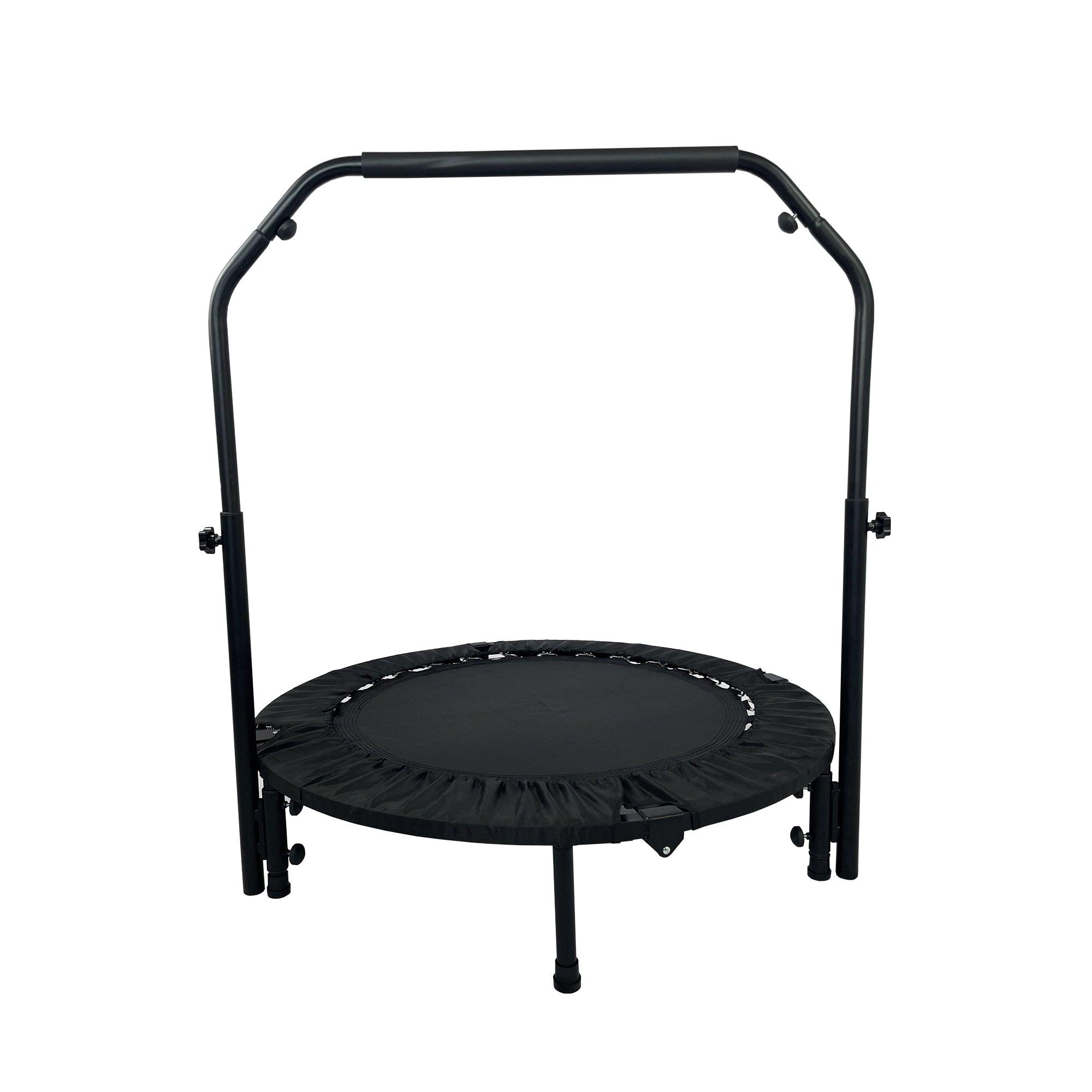 🆓🚛 40" Mini Exercise Trampoline for Adults Or Kids With Adjustable Hand Rail
