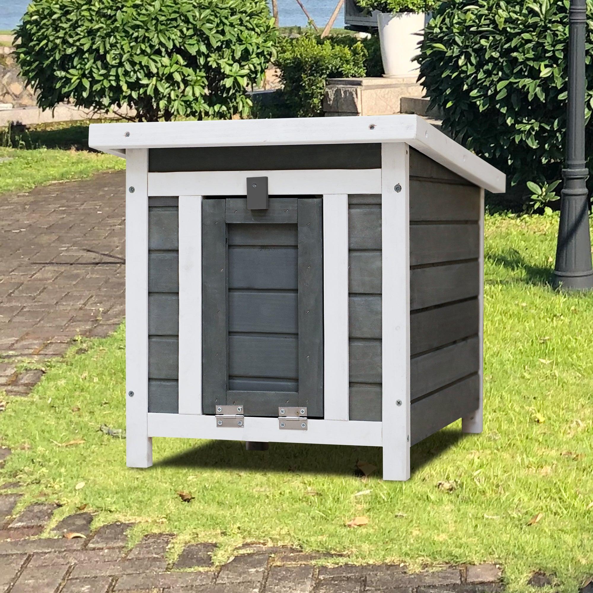 🆓🚛 Weatherproof Wooden Outdoor Rabbit Hutch Lockable Door Openable Top Indoor for Small Animals